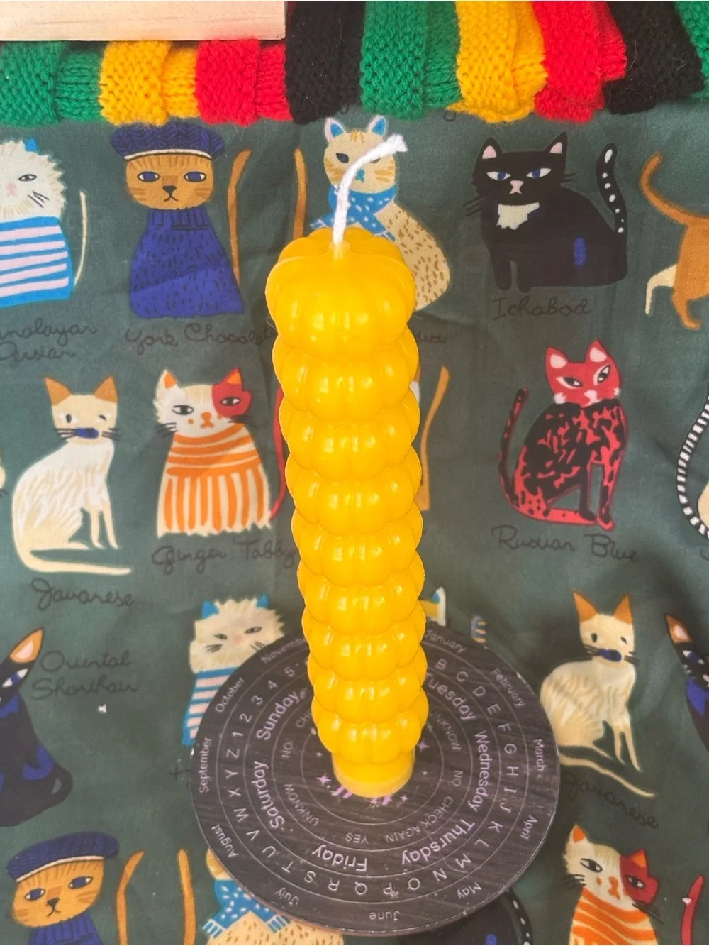 Beeswax Pumpkin Stack Taper Candle – Light Pumpkin Spice